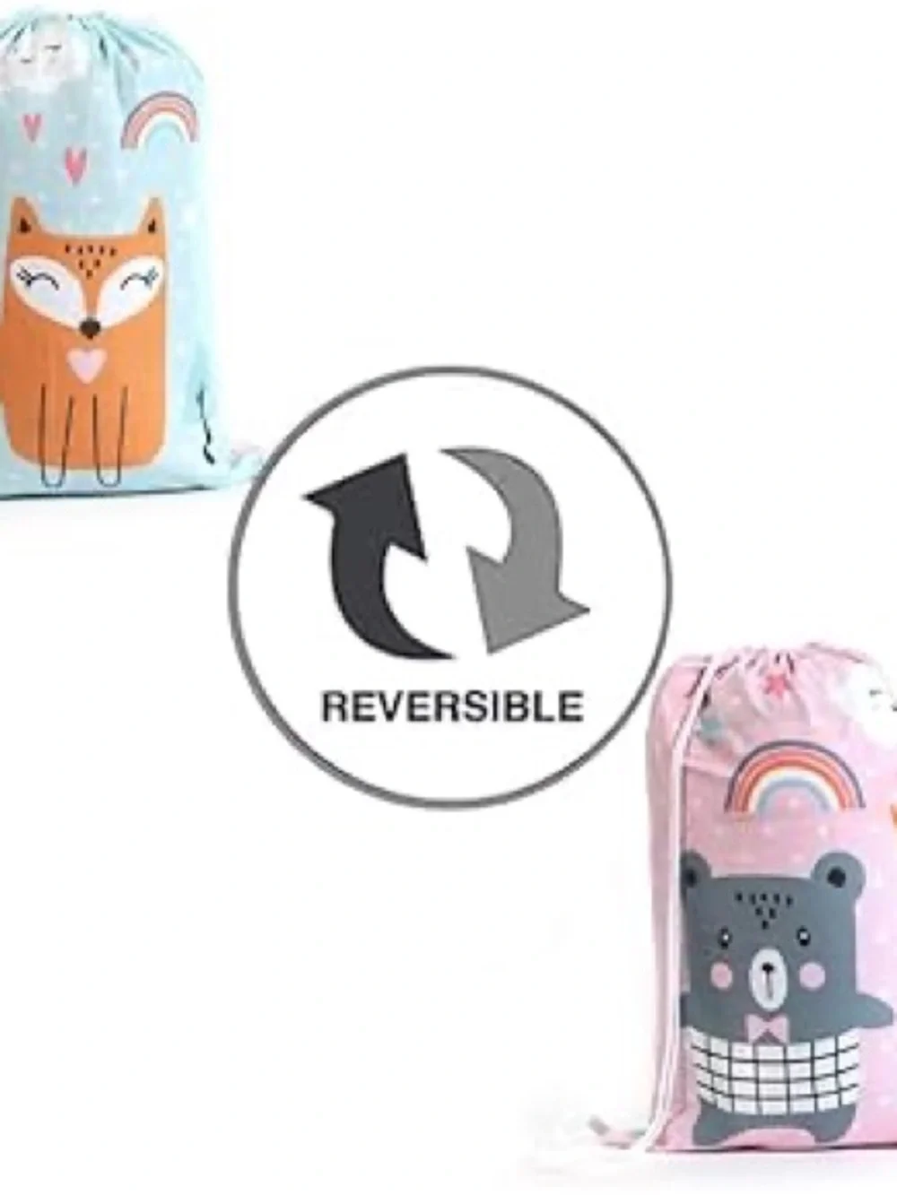 BRAND NEW Children's Cute Animal Sleeping Bag - Reversible Pink & Light Blue